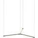 Z-Bar LED 27.3 inch Matte Black Pendant Ceiling Light, Trio